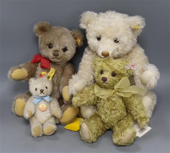 Three Steiff yellow tag 12004 Club bears, one limited edition boxed